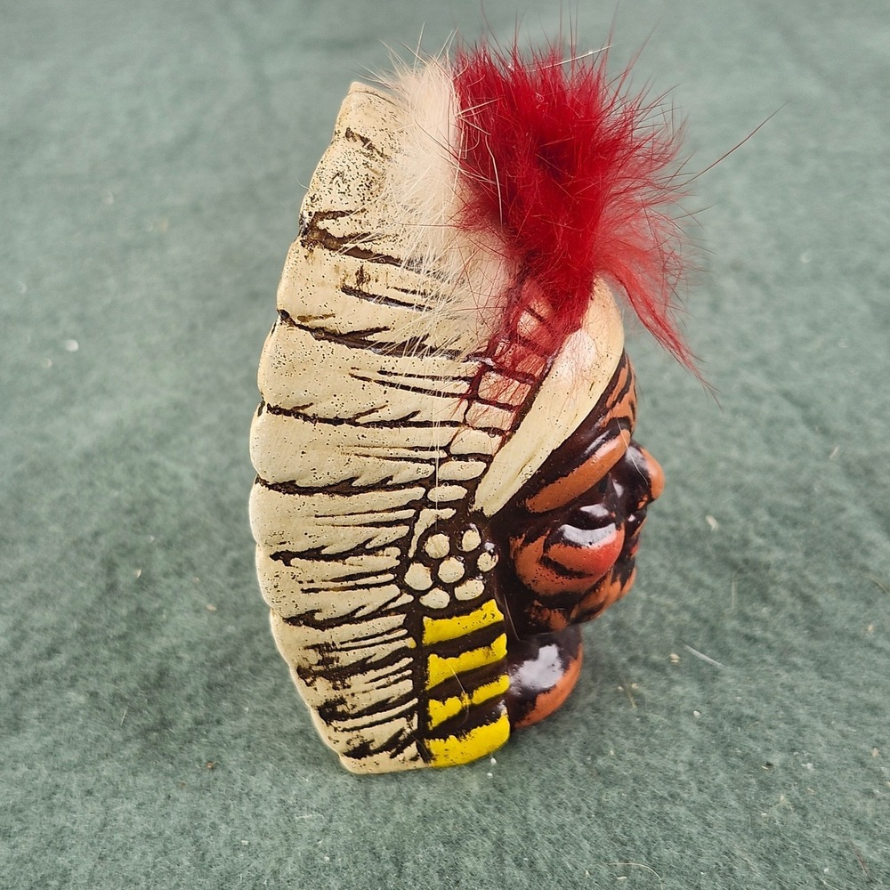 RARE Salt & Pepper Shaker Set: Porcelain Indian Heads Almco Made In Japan - Picture 8 of 12
